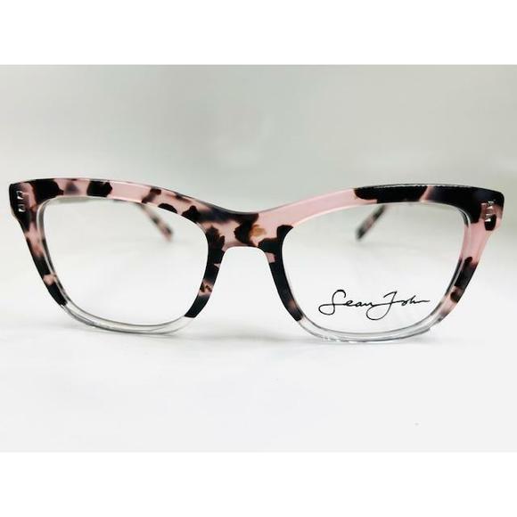 New SEAN JOHN SJLO 612E 653 Pink Tortoise Eyeglasses 53/19/140 main image 5